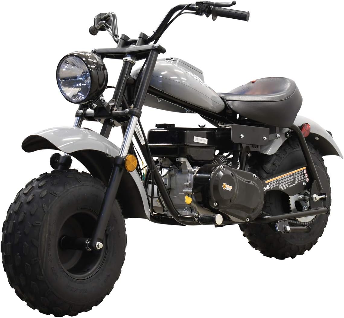 Gray mini bike
